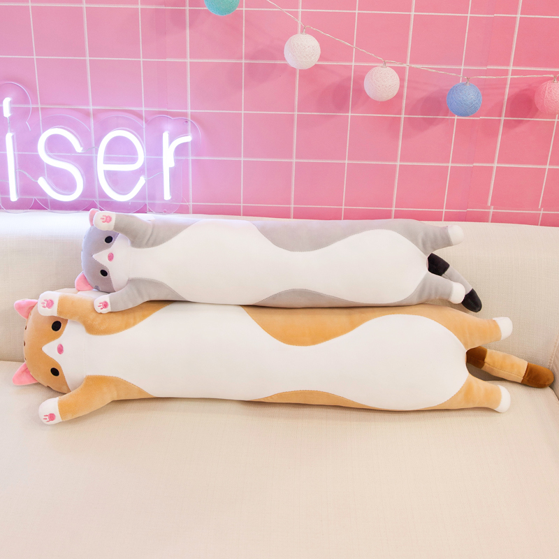 50cm Children's Toys Long Stuffed Cat Pillow Cat Stuffed Animal Custom Plush Toys