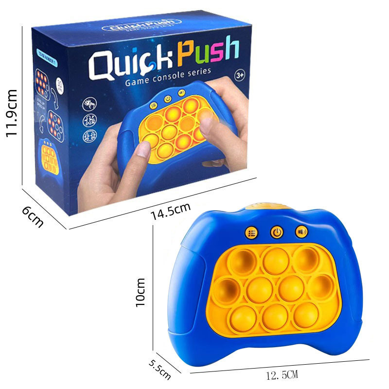 New Pop Fidget Toy 2023 Light Up Handheld  Console Bubble Pop Its Puzzle Game Machine Toy Quick Push Game