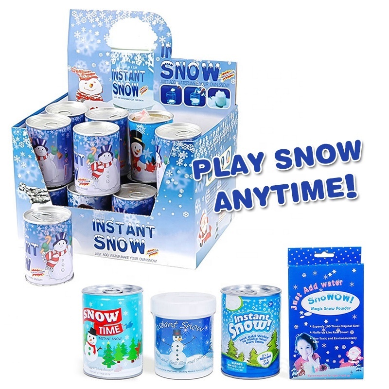 Instant Artificial snow/Magic fake snow powder/snowflake just adding water and watch it for Christmas decorations toys gift