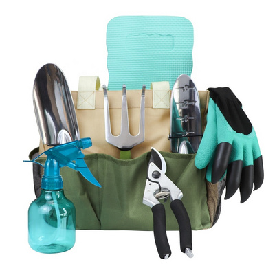 Gardening Tools Set With 3Pcs Garden Hand Tools, Sprayer,Gardening Kneeler And Gardening Claws Gloves Tools Gardening