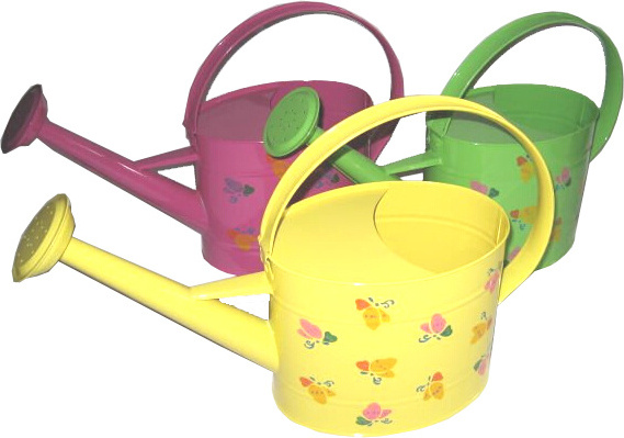 Kids garden metal watering can