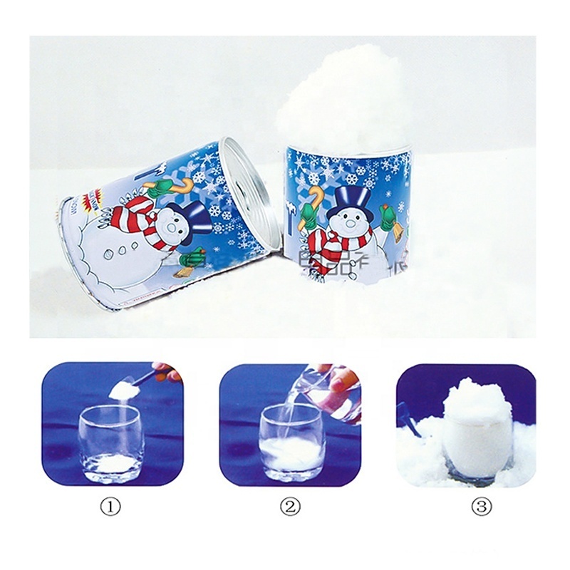 Instant Artificial snow/Magic fake snow powder/snowflake just adding water and watch it for Christmas decorations toys gift