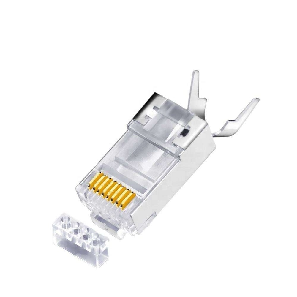 8P8C Cat7 RJ45 plug shielded with loading bar RJ45 connector