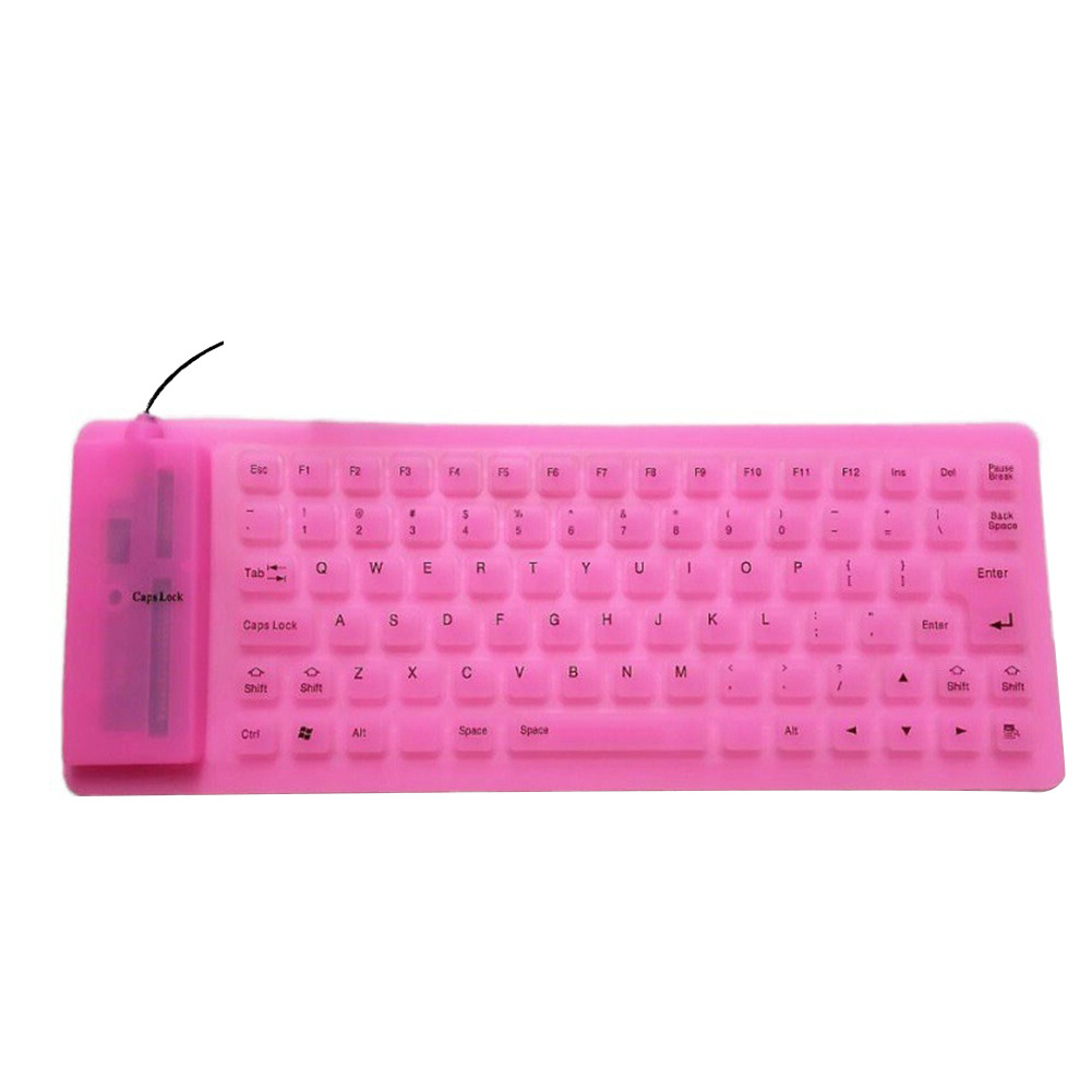 Silicone Keyboard Cover 85 Keys USB 2.0 Soft Laptop Desktop PC Bag Green Waterproof Custom White Blue Water-resistant Washable