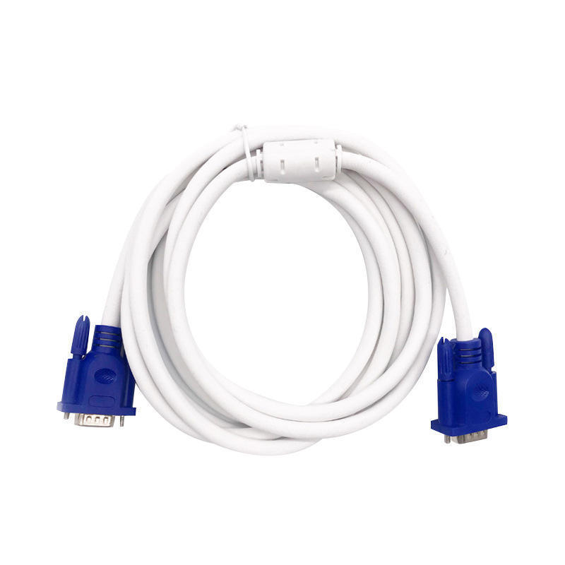 Factory wholesale Male to Male White Computer LCD Video Cable VGA 3+4 HD Data Cable 1.5-30m VGA Cable for Computer