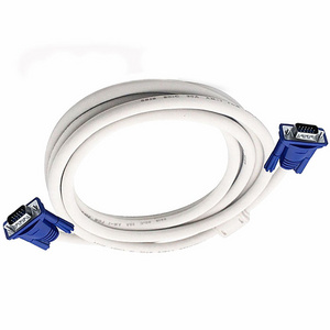 Factory wholesale Male to Male White Computer LCD Video Cable VGA 3+4 HD Data Cable 1.5-30m VGA Cable for Computer