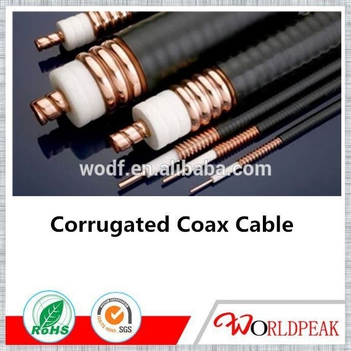 Corrugated Copper Tube RF Coax Cable 1/2