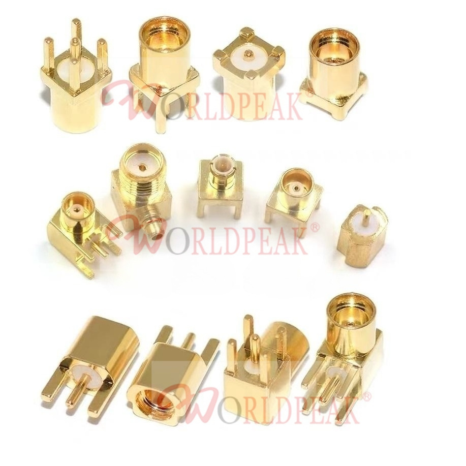 Staight PCB Circuit Board MMCX Small  solder edge end launch PCB Surface Mount RF Coaxial Connectors