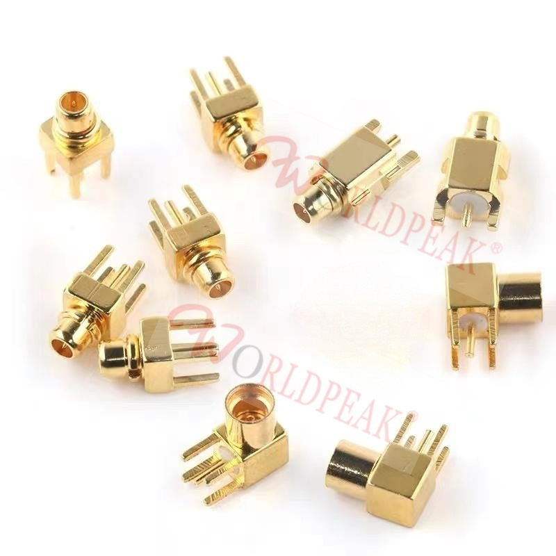 Staight PCB Circuit Board MMCX Small  solder edge end launch PCB Surface Mount RF Coaxial Connectors