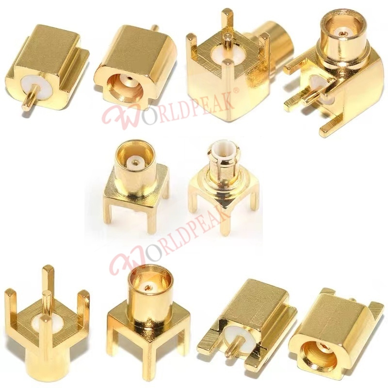 Staight PCB Circuit Board MMCX Small  solder edge end launch PCB Surface Mount RF Coaxial Connectors