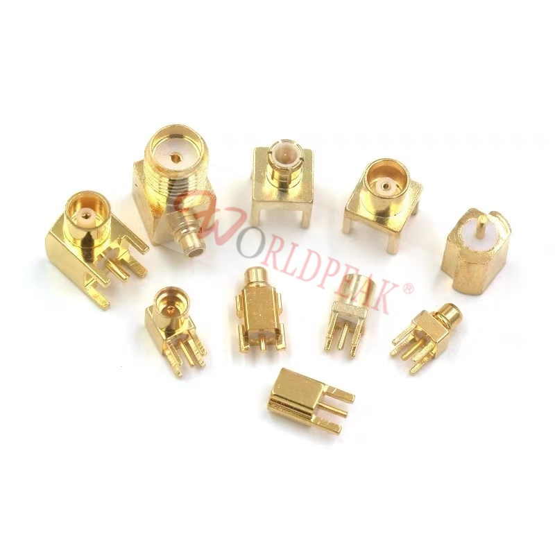 Staight PCB Circuit Board MMCX Small  solder edge end launch PCB Surface Mount RF Coaxial Connectors