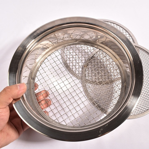 Interchangeable Hole Size 1, 3, 6, 9, 12 mm Sieve for Sand Rocks Dirt Compost