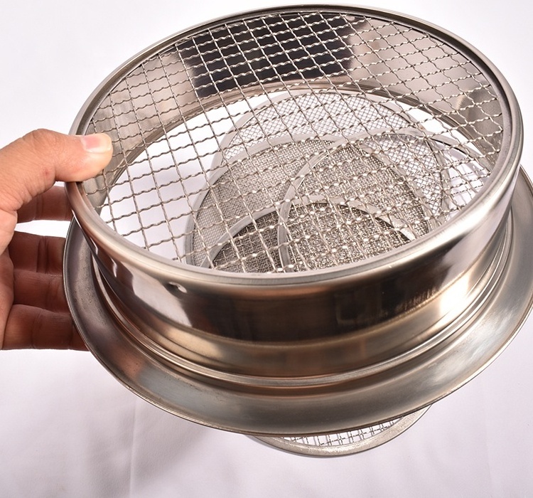 Interchangeable Hole Size 1, 3, 6, 9, 12 mm Sieve for Sand Rocks Dirt Compost