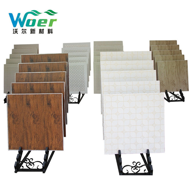 Vinyl Coated Pvc Gypsum Acoustic Ceiling Tiles For Decoration Of Public Places