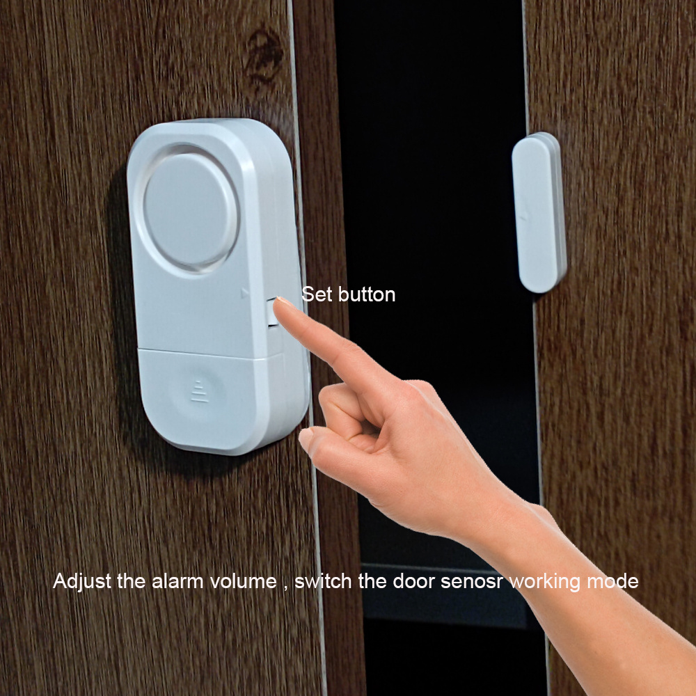 130DB Door Open Alarm Sensor Door detector with 130db Door Bell function 3 Level Volume Adjust 5 Working Model Switchable