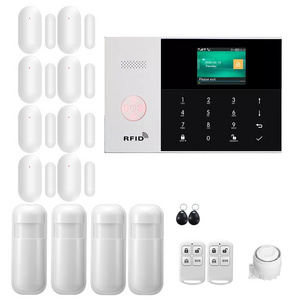 Alarm System for Home Burglar Security 433MHz WiFi GSM Alarm Wireless Tuya Smart House App Control with two way door sensors