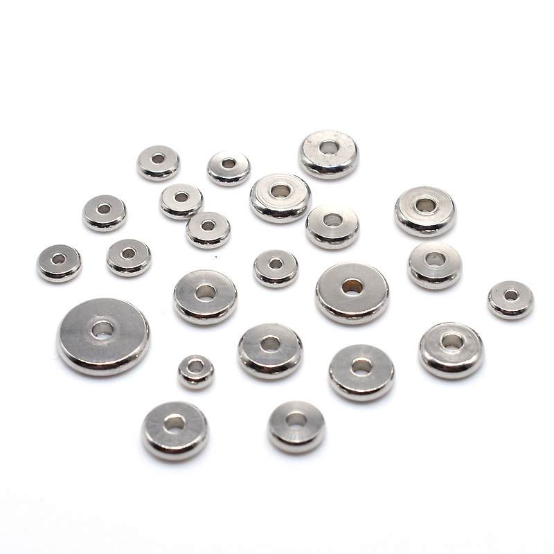 Stainless steel flat spacers wheel beads for Jewelry Making Bracelet DIY NECKLACE