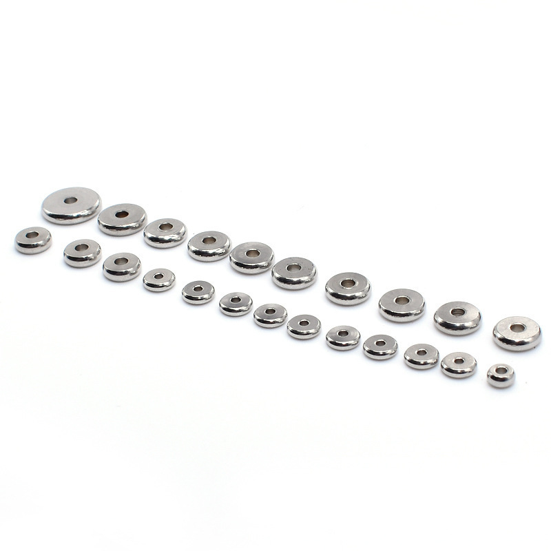 Stainless steel flat spacers wheel beads for Jewelry Making Bracelet DIY NECKLACE