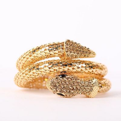 Wholesale New Punk Snake Arm Cuff Bangle Bracelet For Men Women Gold Bracelets