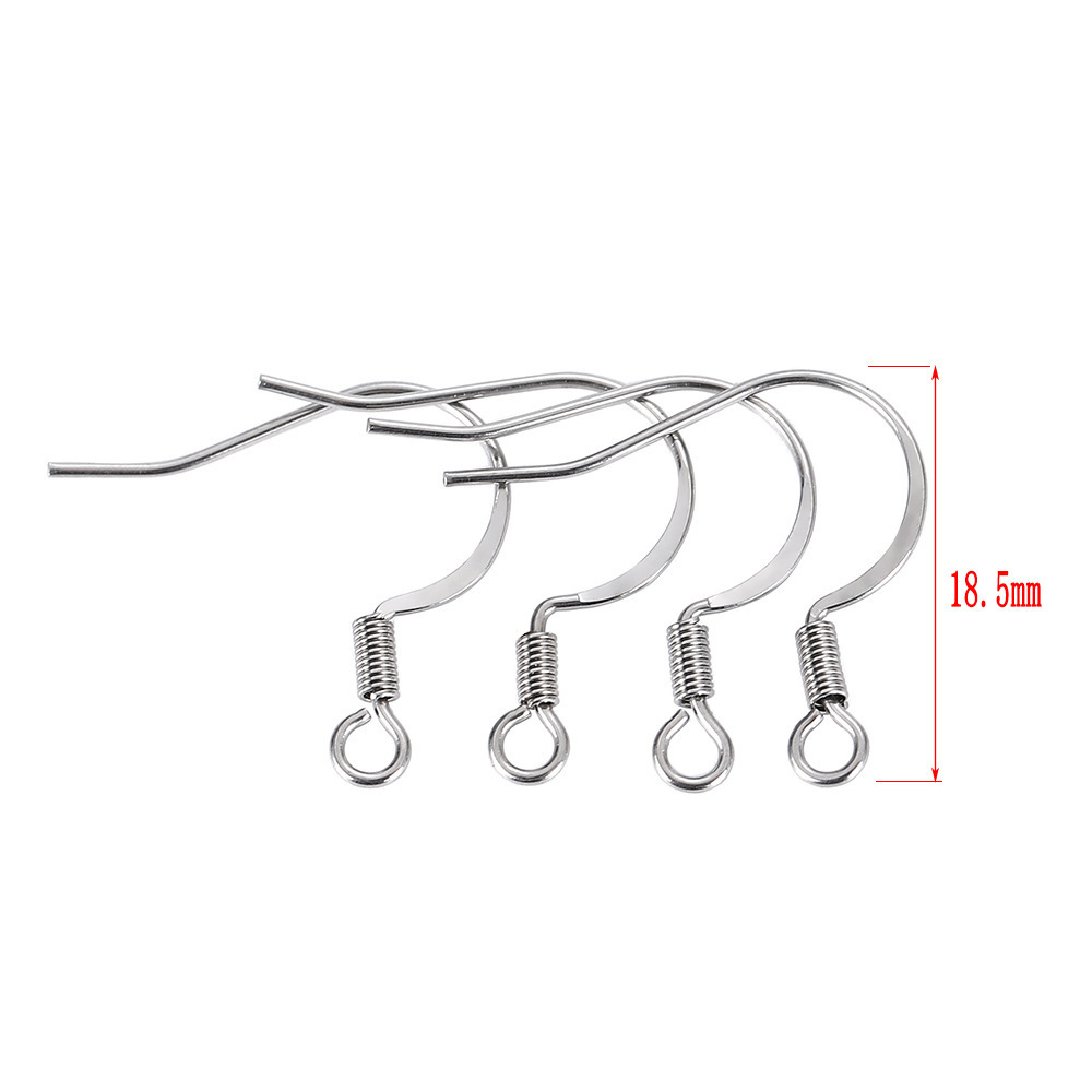 Gold Plated Spring Ball Dangle Ear Wire Stainless Steel Earring Hooks For Diy Jewelry Making