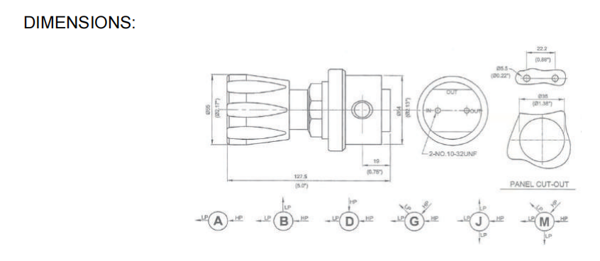 Argon Hydrogen Propane Co2 Oxygen gas regulator with gauge 3000psi/200bar 316ss single stage pressure switch