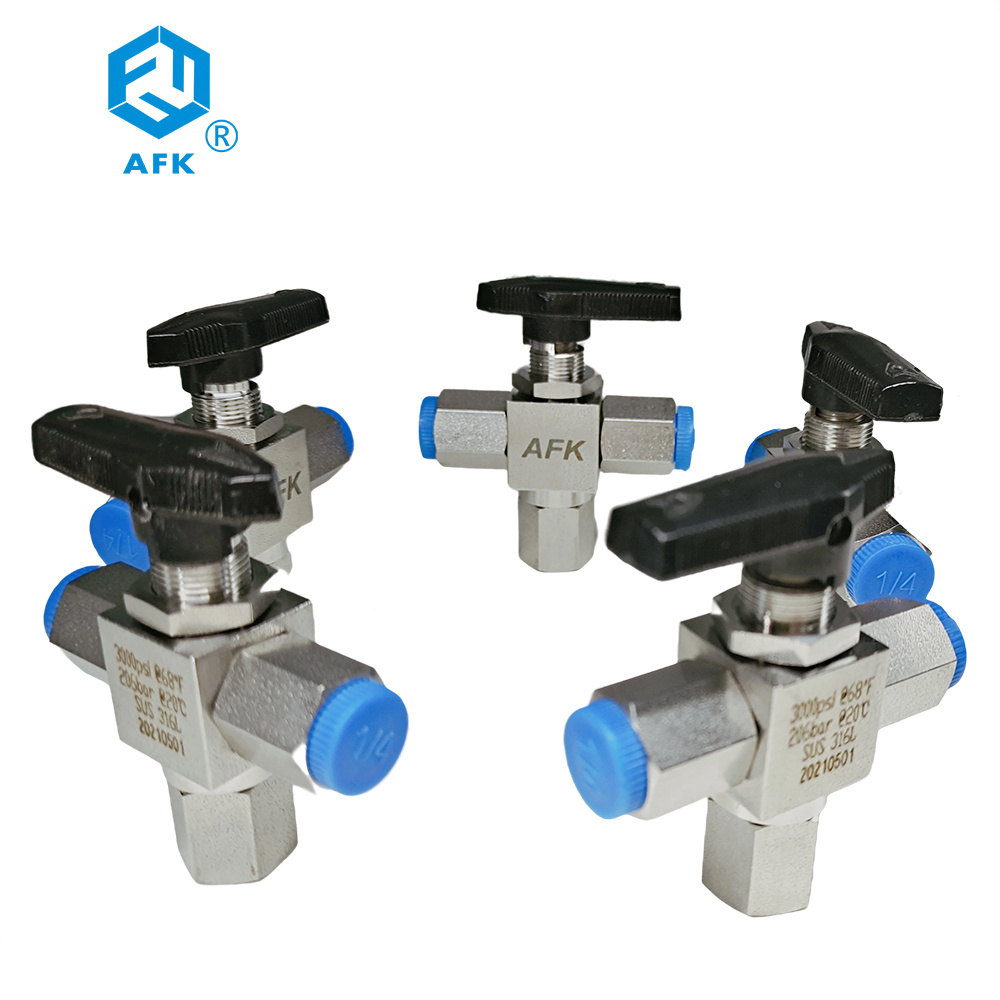 316 Stainless Steel 3 Way Ball Valve T Port Female Thread Ball Valve