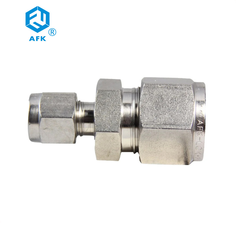 Straight Reducing Fitting Stainless Steel 316 Double Ferrule Tube Fitting 1/4in Ferrule x 1/8in Ferrule