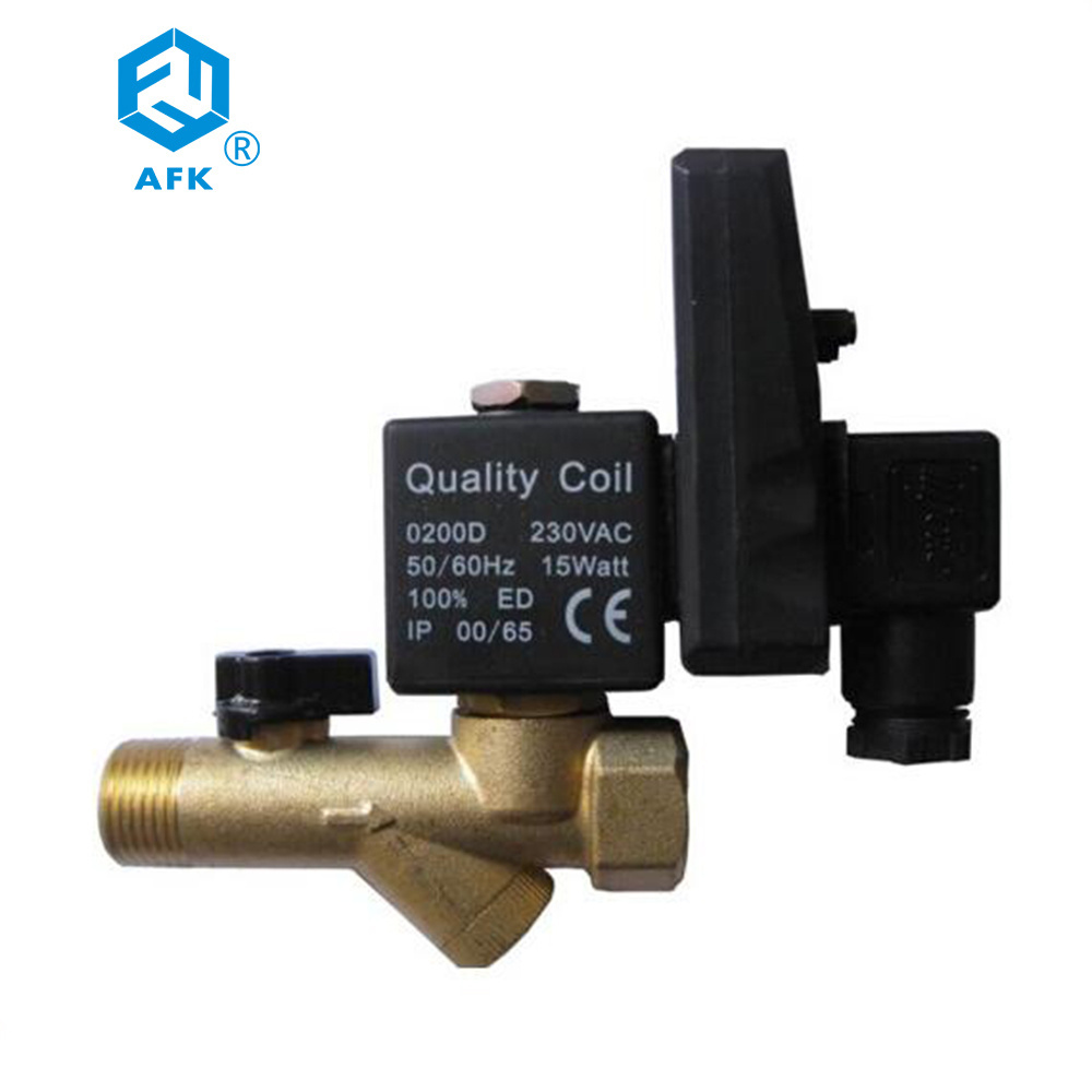 Automatic Electronic Timed Air Tank Water Moisture Drain Valve for Compressor Brass Standard Solenoid SOLENOID VALVES IP65 16bar