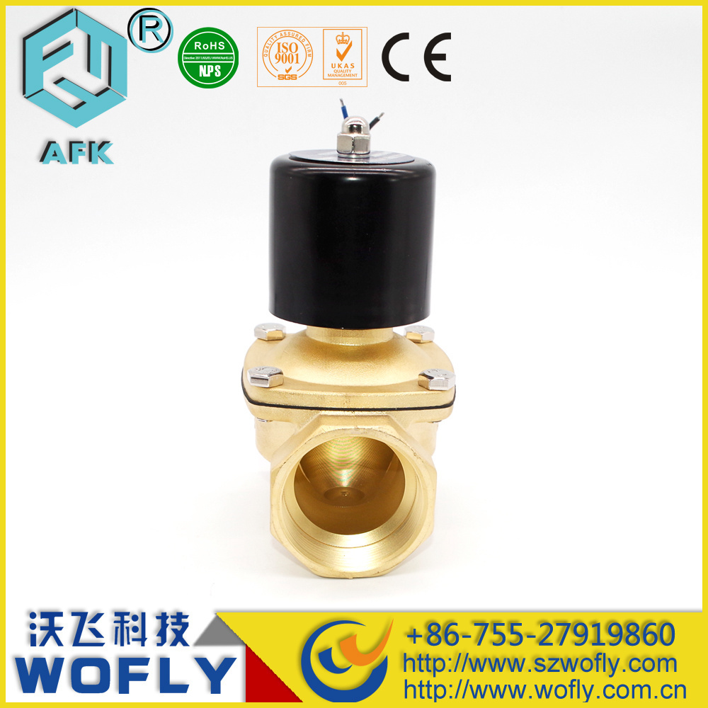 Square Coil Brass Electric Shut Off 1Inch Solenoid Valve Water 220 Volts