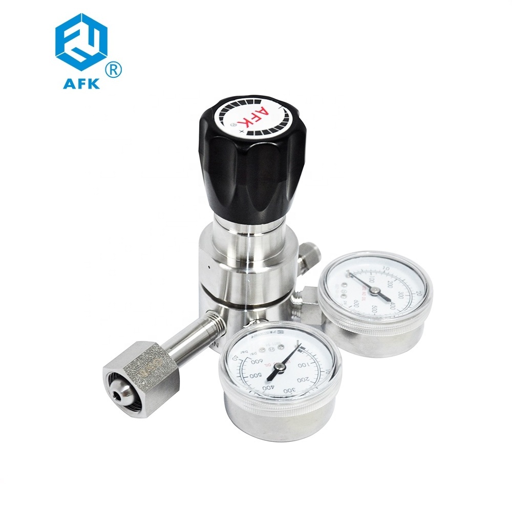 Argon Hydrogen Propane Co2 Oxygen gas regulator with gauge 3000psi/200bar 316ss single stage pressure switch