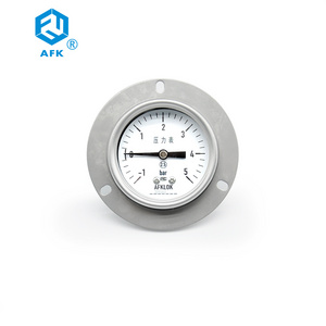 Nitrogen Helium Ammonia Argon Oxygen Stainless Steel Pressure Gauge Manometer Back Connection 1/4in