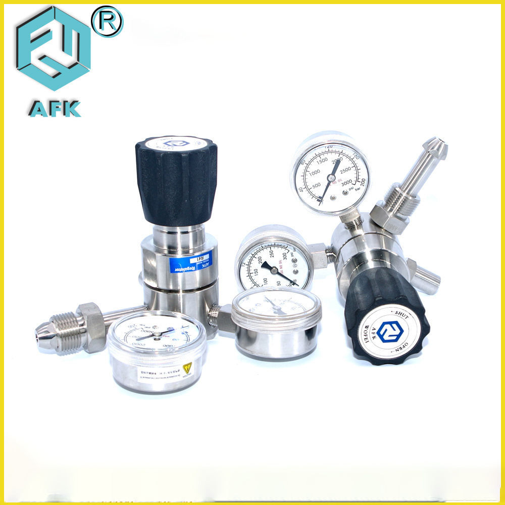 CO2 Tank Gas Cylinder Pressure Regulator with Gauge 6000psi, 3000psi. Other Pressure Gauge Ranges Can Be Set. Diaphragm 1 Years