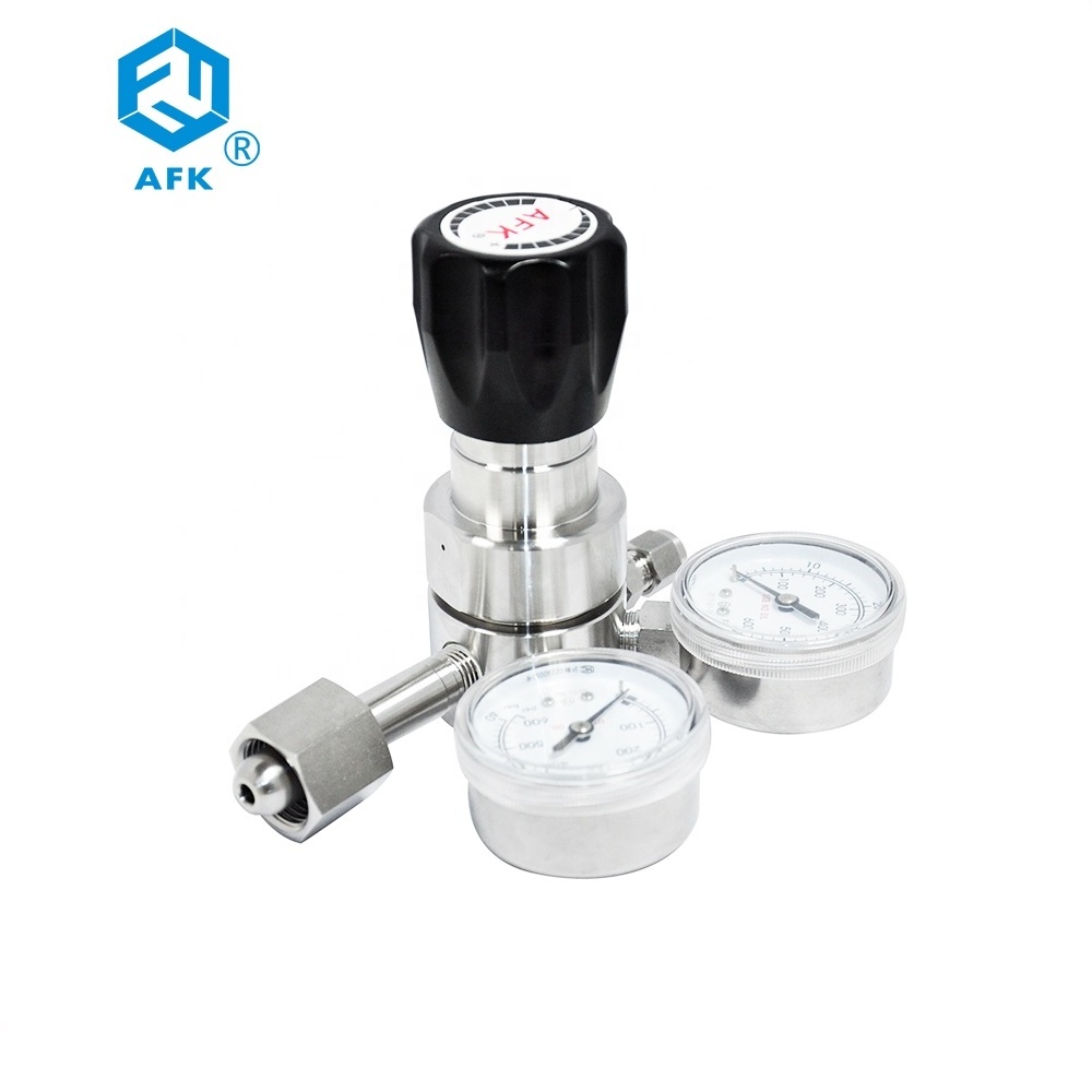 Argon Hydrogen Propane Co2 Oxygen gas regulator with gauge 3000psi/200bar 316ss single stage pressure switch