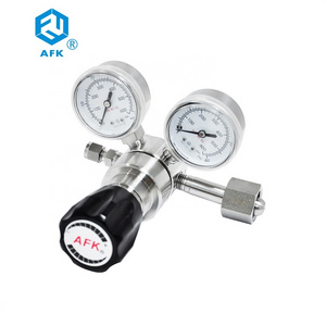 Argon Hydrogen Propane Co2 Oxygen gas regulator with gauge 3000psi/200bar 316ss single stage pressure switch