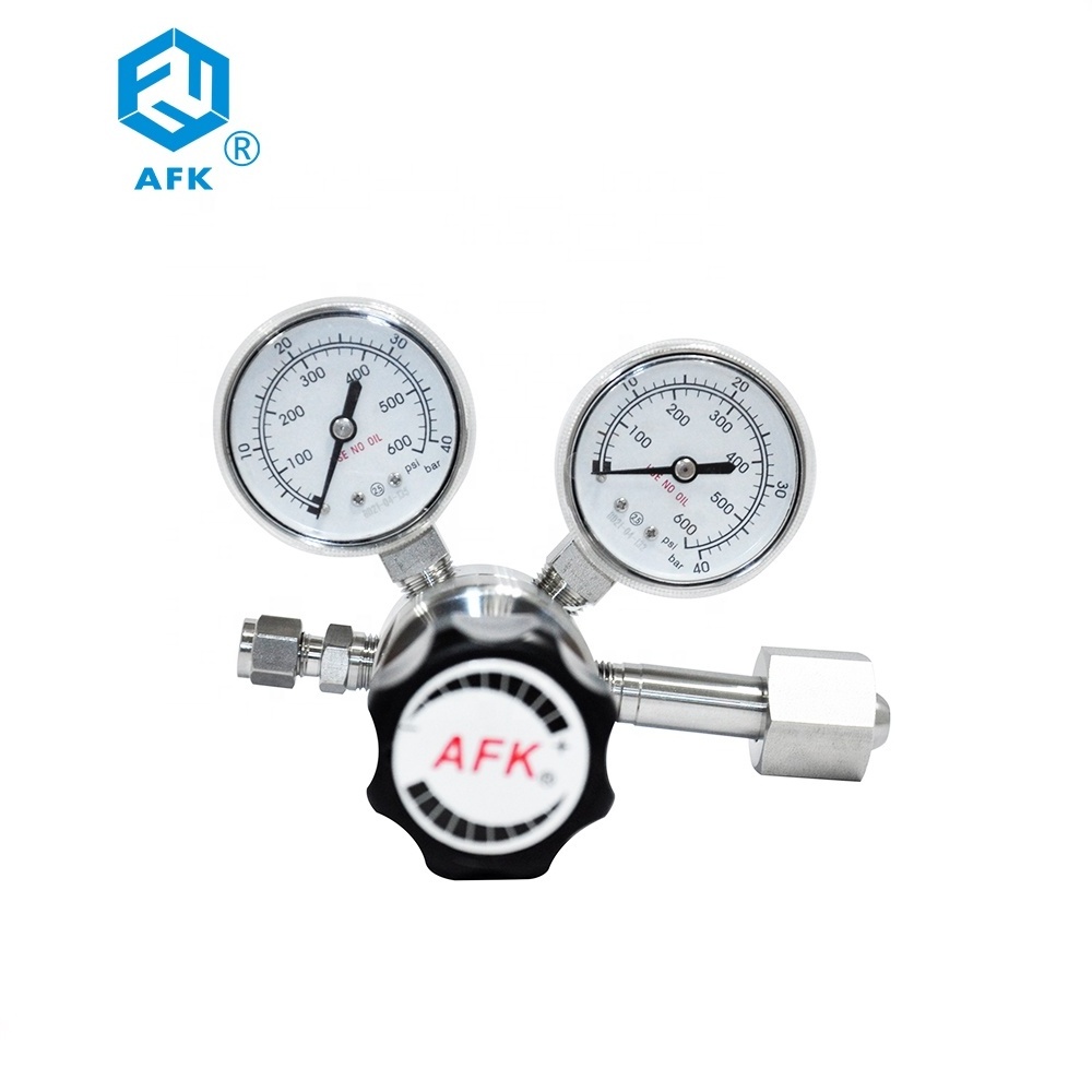 Argon Hydrogen Propane Co2 Oxygen gas regulator with gauge 3000psi/200bar 316ss single stage pressure switch