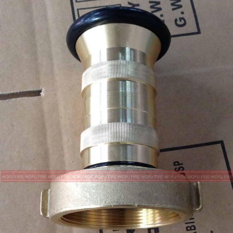 2.5'' NST Brass Fog Nozzle, Fire Hose Spray Nozzle