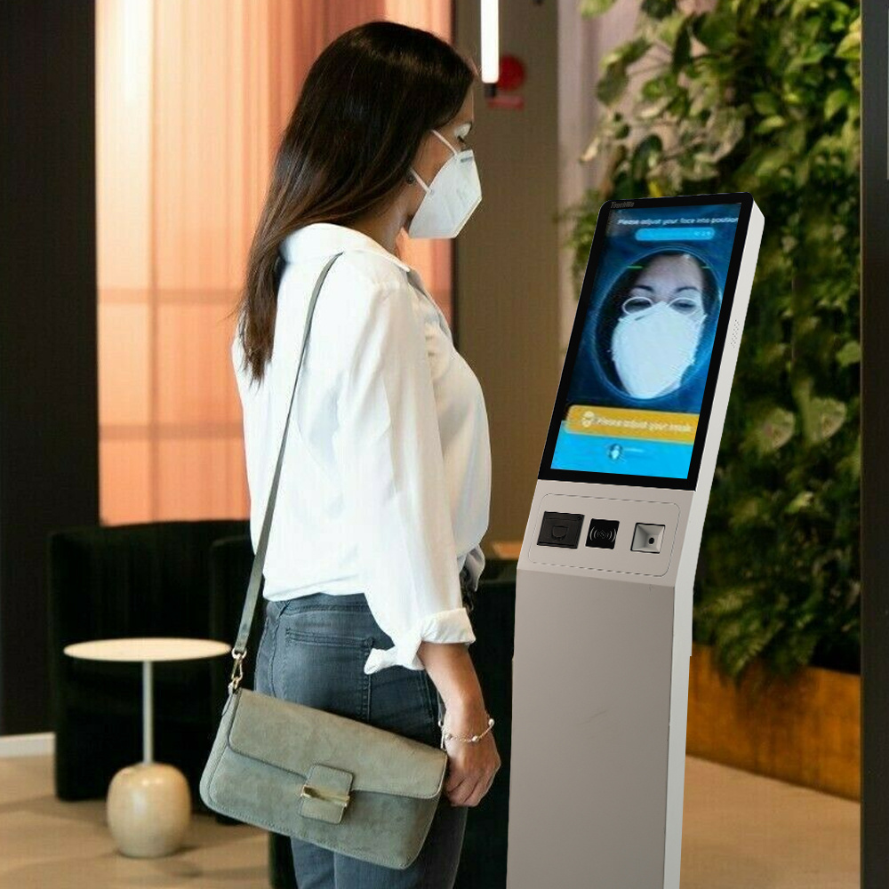 Smart Kiosk Vertical LCD Advertising Display Interactive Panel Digital Signage Totem Floor Standing Touch Screen with printer