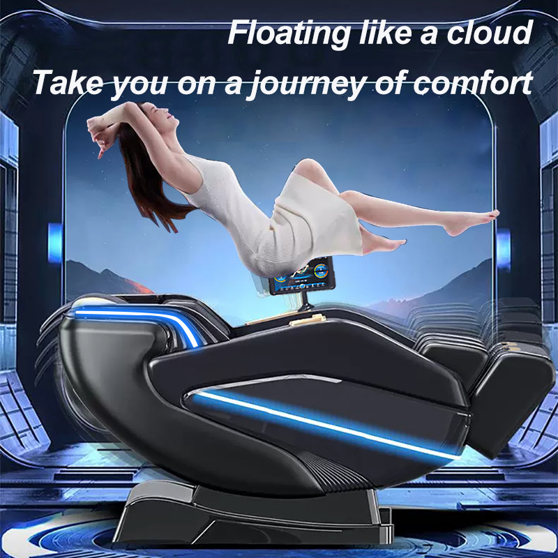 2024 New Arrival Luxury Full Body 4D AI Voice Controlled Electric Sofa Zero Gravity SL-Track Massage Chair Shiatsu Leather Neck