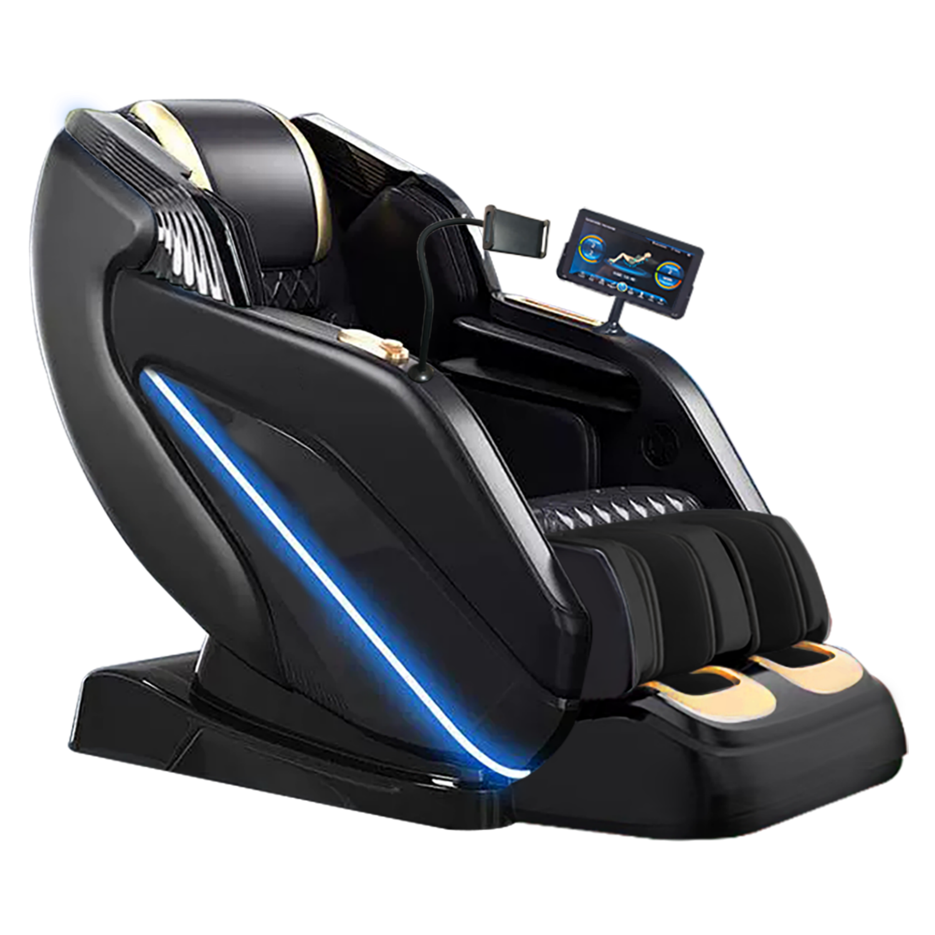 2024 New Arrival Luxury Full Body 4D AI Voice Controlled Electric Sofa Zero Gravity SL-Track Massage Chair Shiatsu Leather Neck