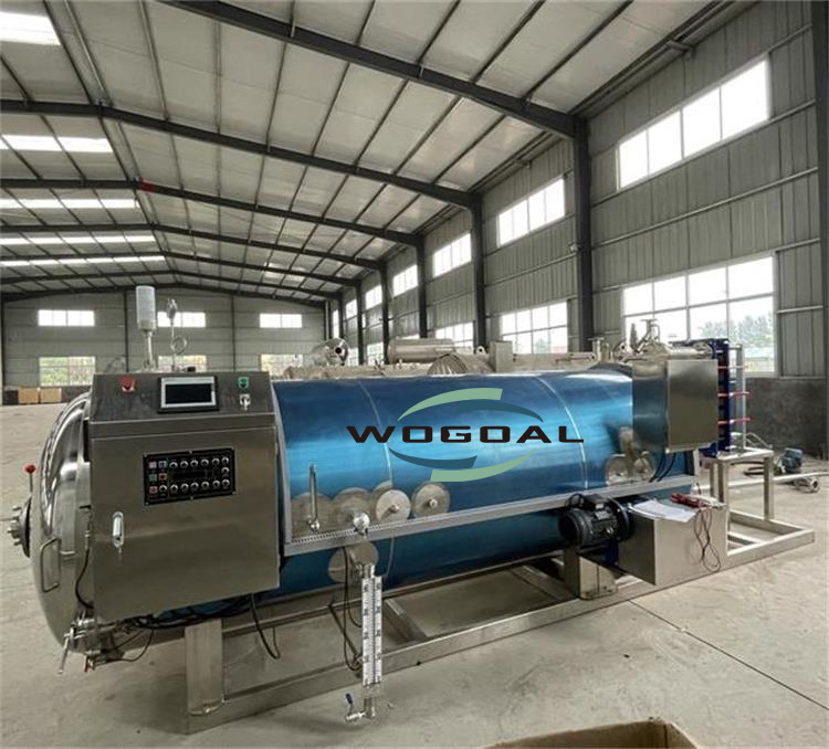 Industrial commercial pressure canner bottle pouched food vegetable meat gruel sterilizer retort machine