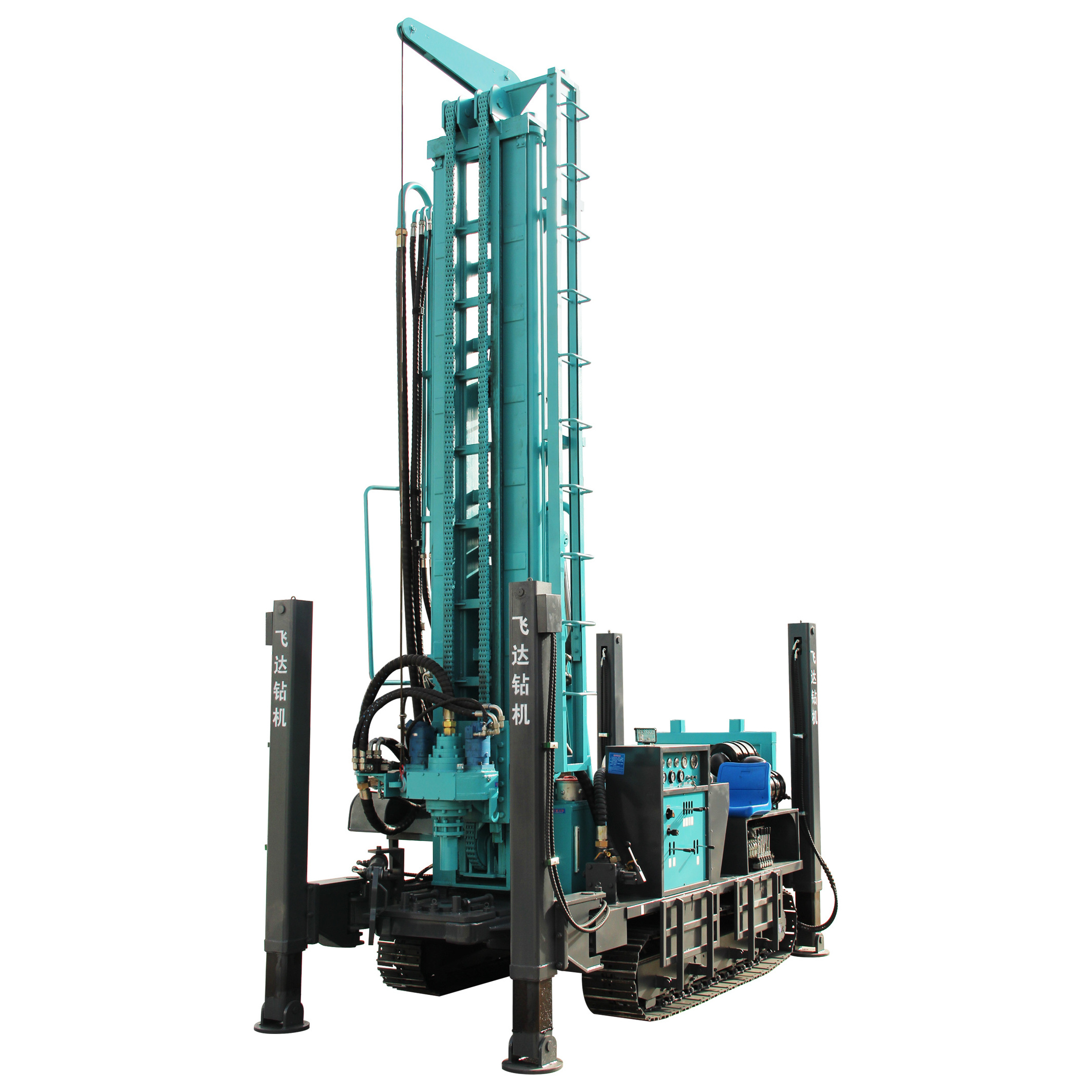 Top Selling 280m deep well drilling rig full hydraulic type vehicle Steel type water well drilling rig