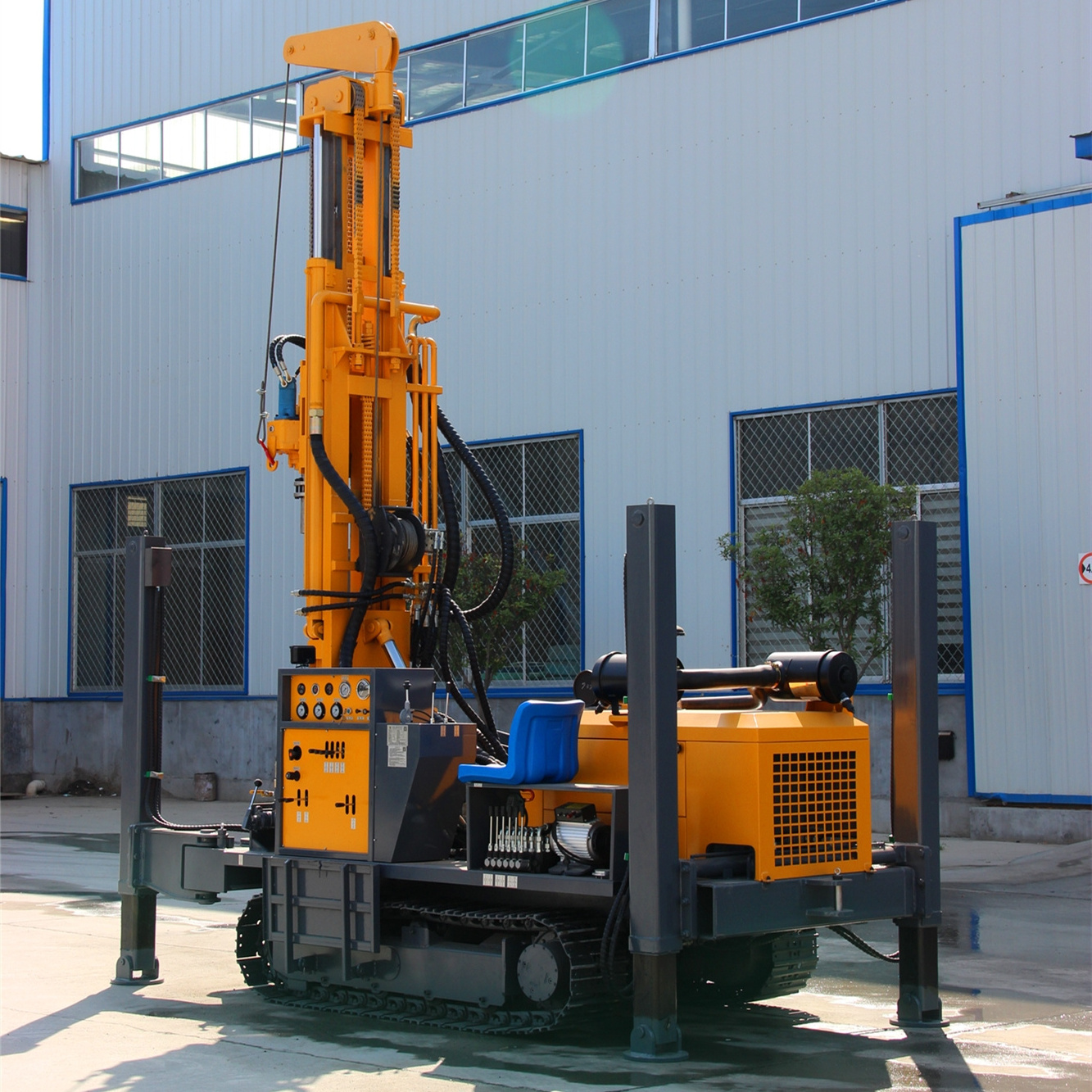 300m Crawler Diesel Engine water well drilling machine borehole rig  mine drilling rig factory price