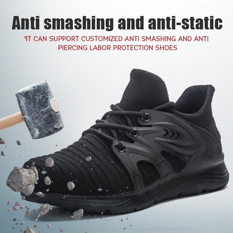 High Quality Sport Safety Shoes Flying Fabric Breathable Sneaker Design for men caterpillar