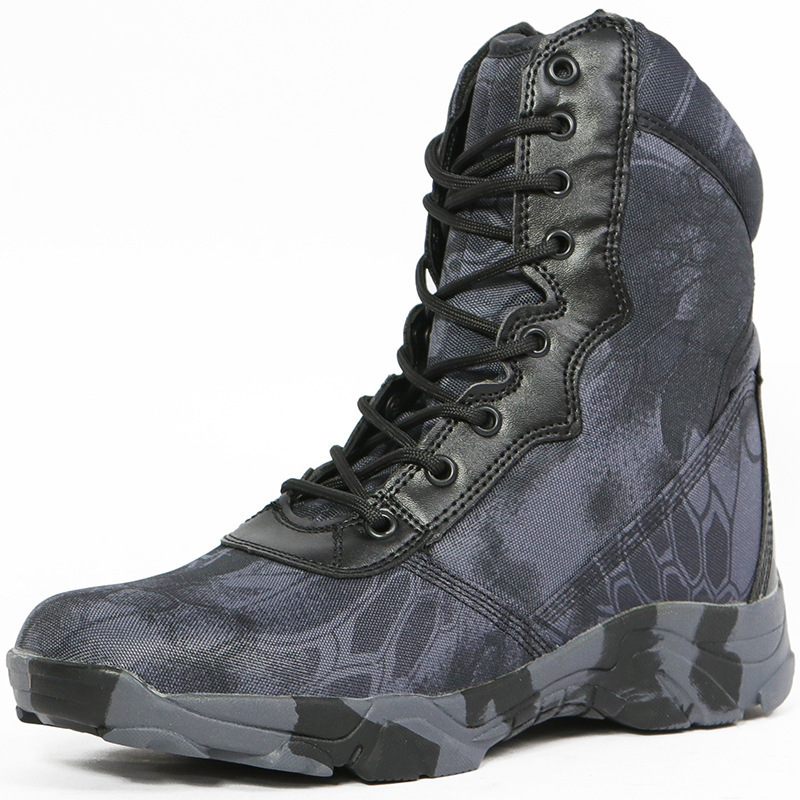 Hot Sale Customize Outdoor Waterproof Woodland Camouflage Tactical Boots  Jungle Boots For men tactical boots black