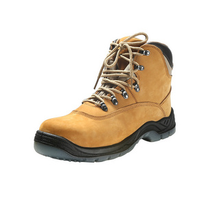 Leather Basic Work Men Steel Toe and anti slilp Safety Shoes for men caterpillar