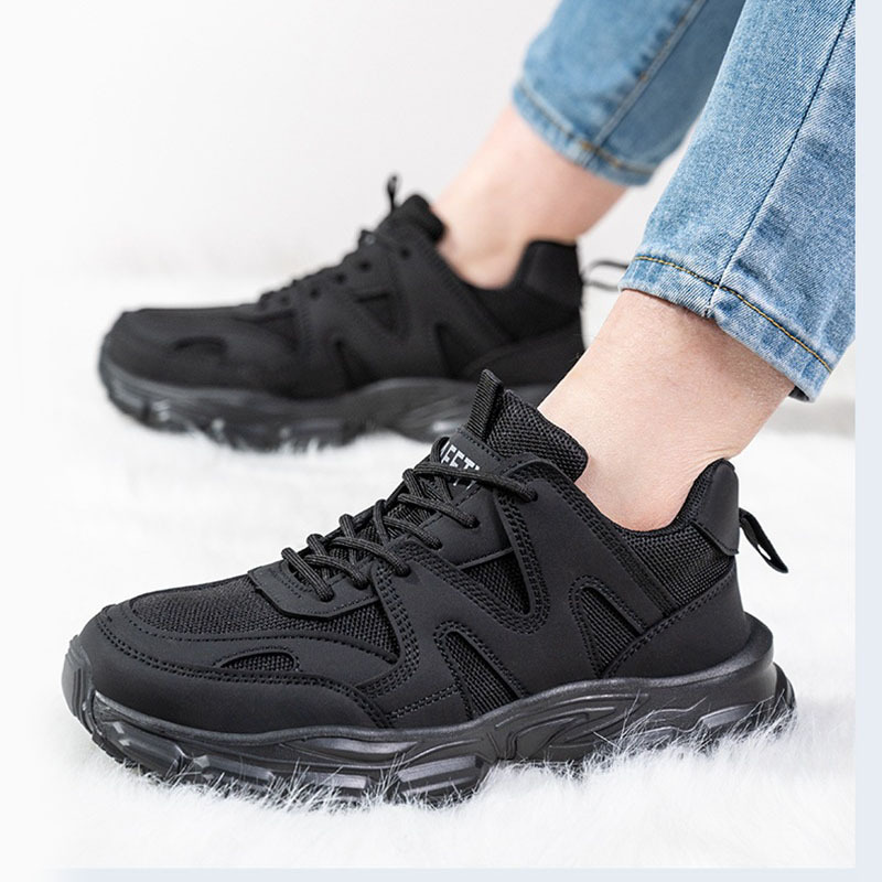 Women anti smashing and anti piercing four season steel Baotou safety shoes