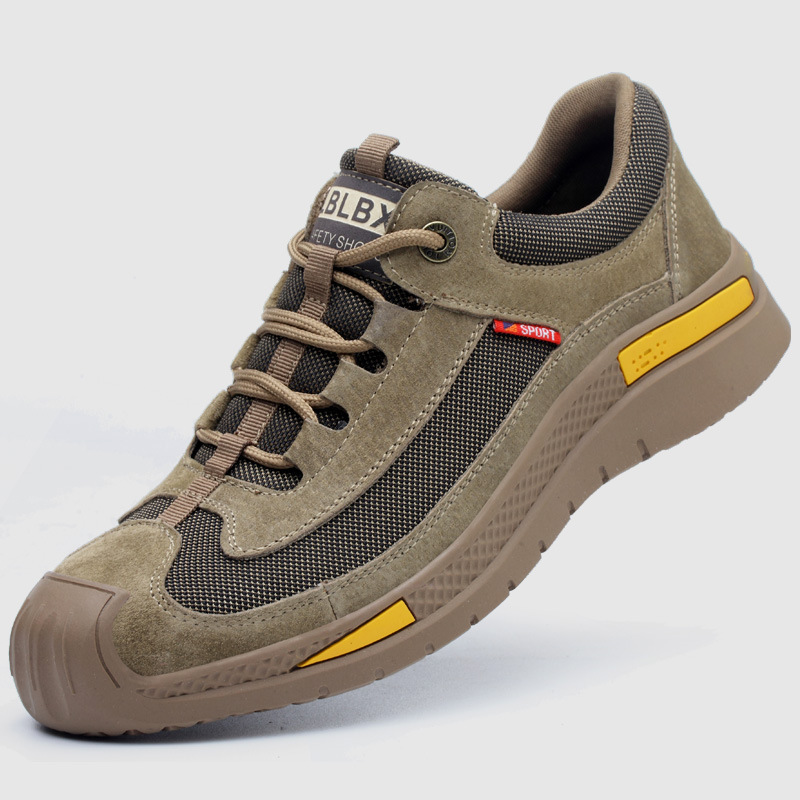 Prevent Puncture Steel Toe Safety Shoes Industrial Working Footwear Leather Brand Safety Shoes Workmans Safety Shoes