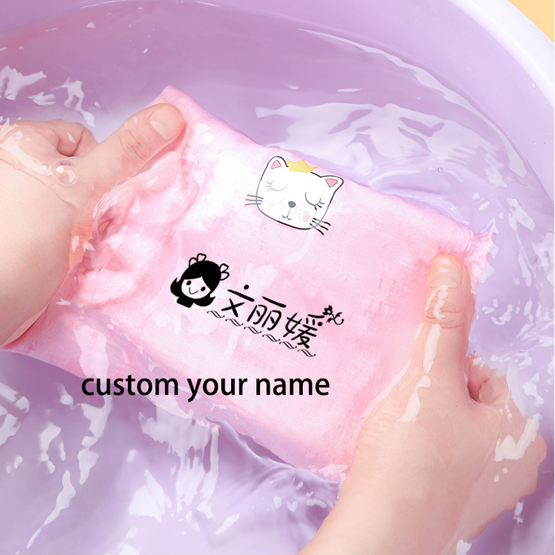 Diy cartoon flash stamp customized kids name washable wholesale ready to ship stamp for kid clothing