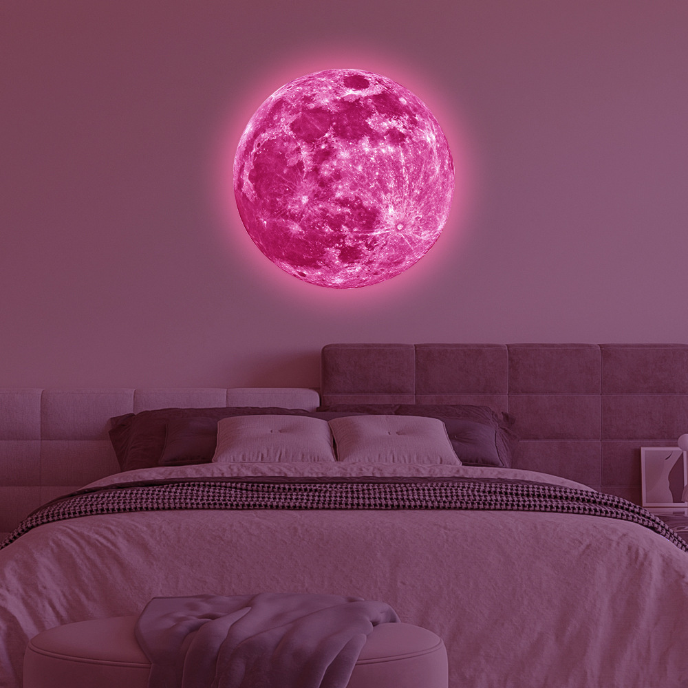 Luminous moon stars wall stickers for kids factory wholesale high grade luminous logo sticker luminous stickers sheet