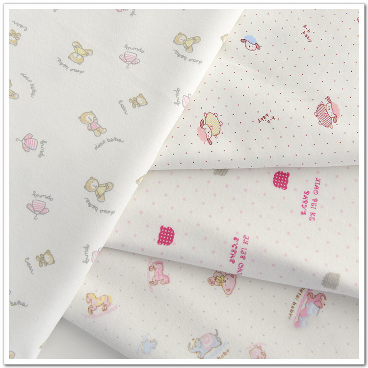 Hot Sale Carded Woven Cotton 20*10 40*42 150GSM Printed Flannel Fabric for Pajamas Garment